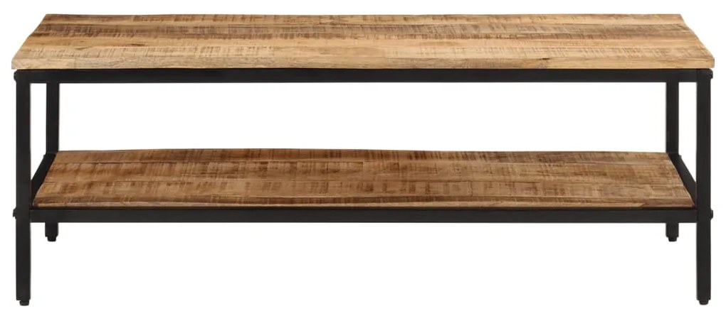Mesa de centro 100x50x35 cm madeira de mangueira áspera maciça