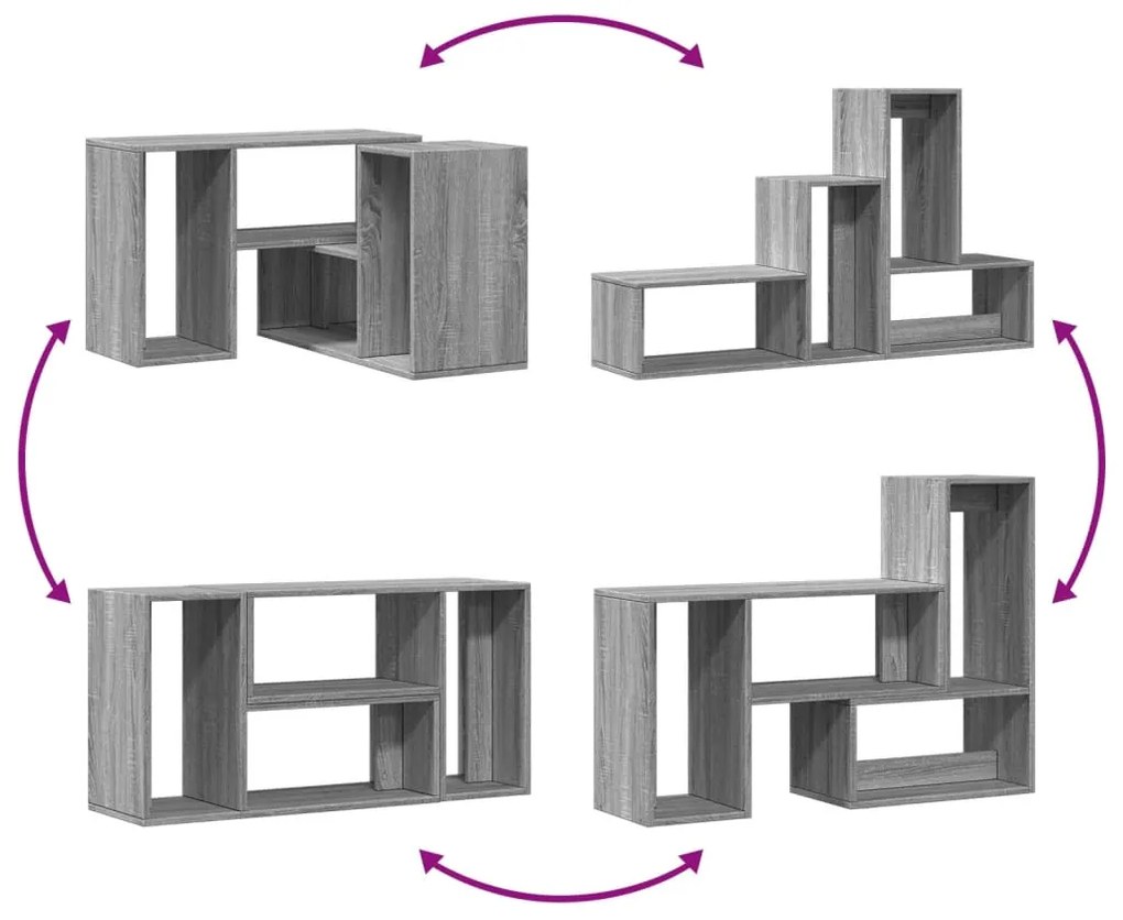 Móveis de TV 2 pcs 75x30x50 cm derivados madeira cinza sonoma