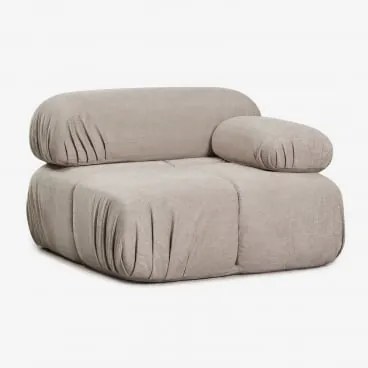 Módulo De Canto Direito Para Sofá Modular Em Bouclé Embalado A Vácuo Kendall Bouclé Castanho Chocolate - Sklum