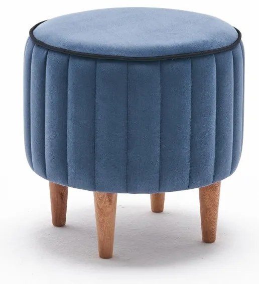 Pouffe Lindy – Azul – 40 x 40 x 40 cm