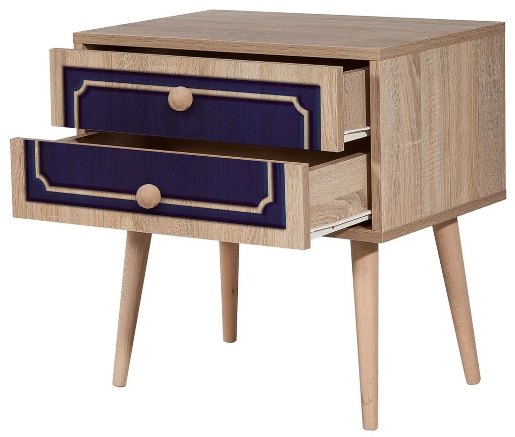 Mesa de Cabeceira Two – Carvalho Sonoma – 60x61x40 cm