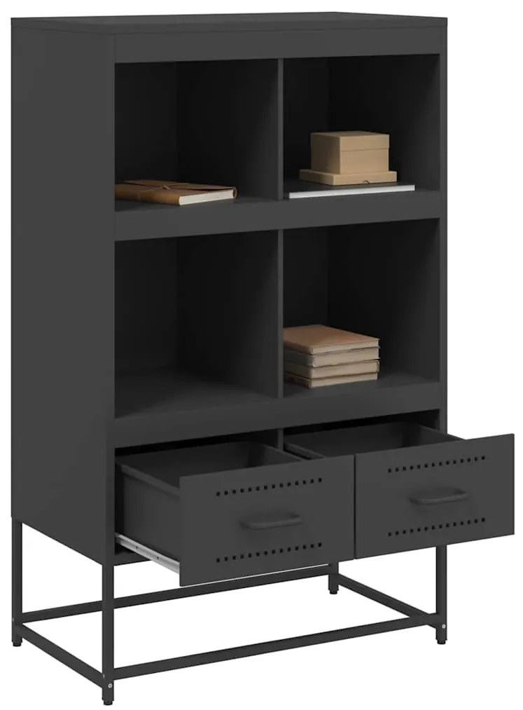 Móvel alto 68x39x111,5 cm aço preto
