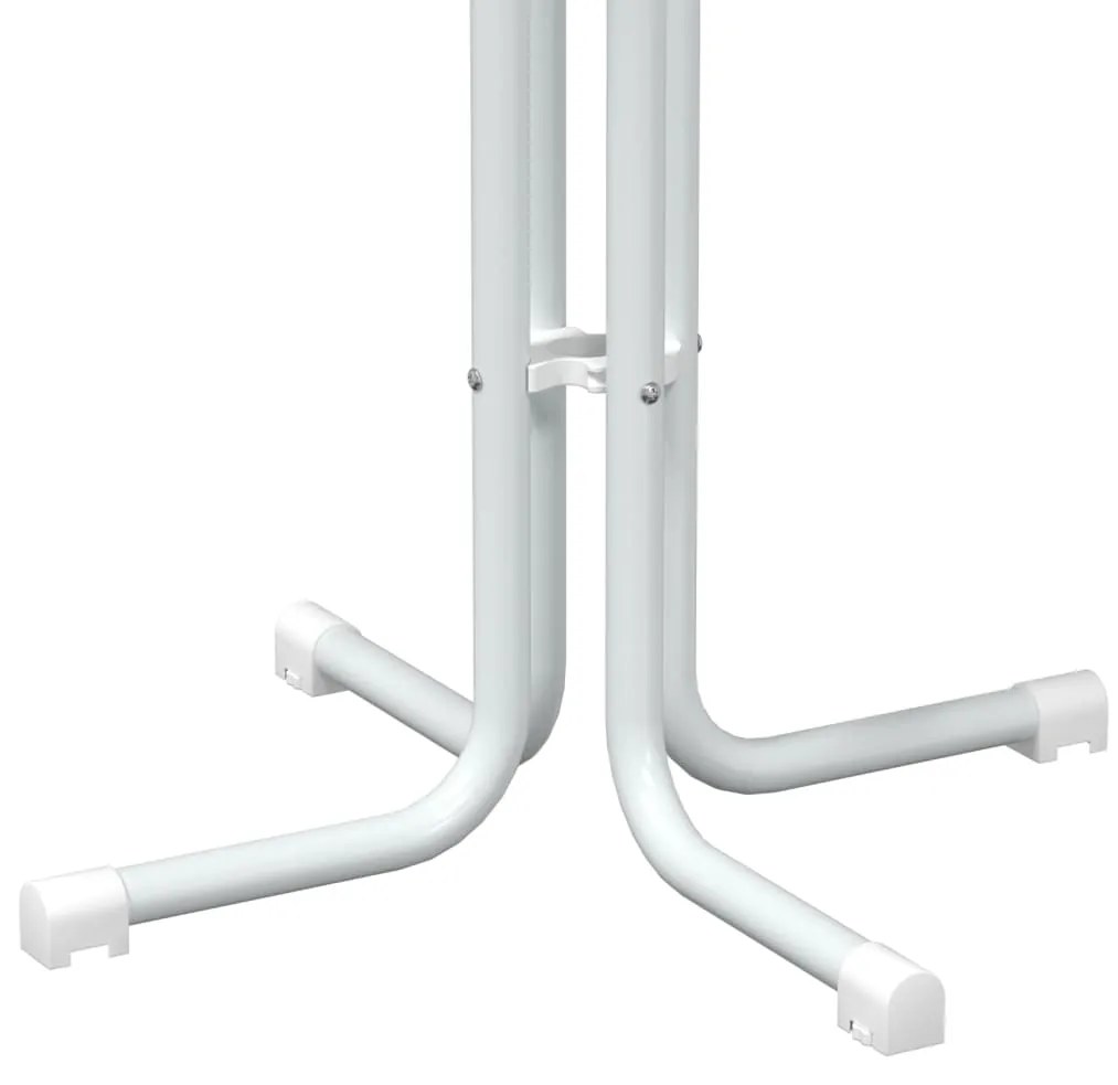 Mesa de jantar Ø70x110 cm derivados de madeira e aço branco