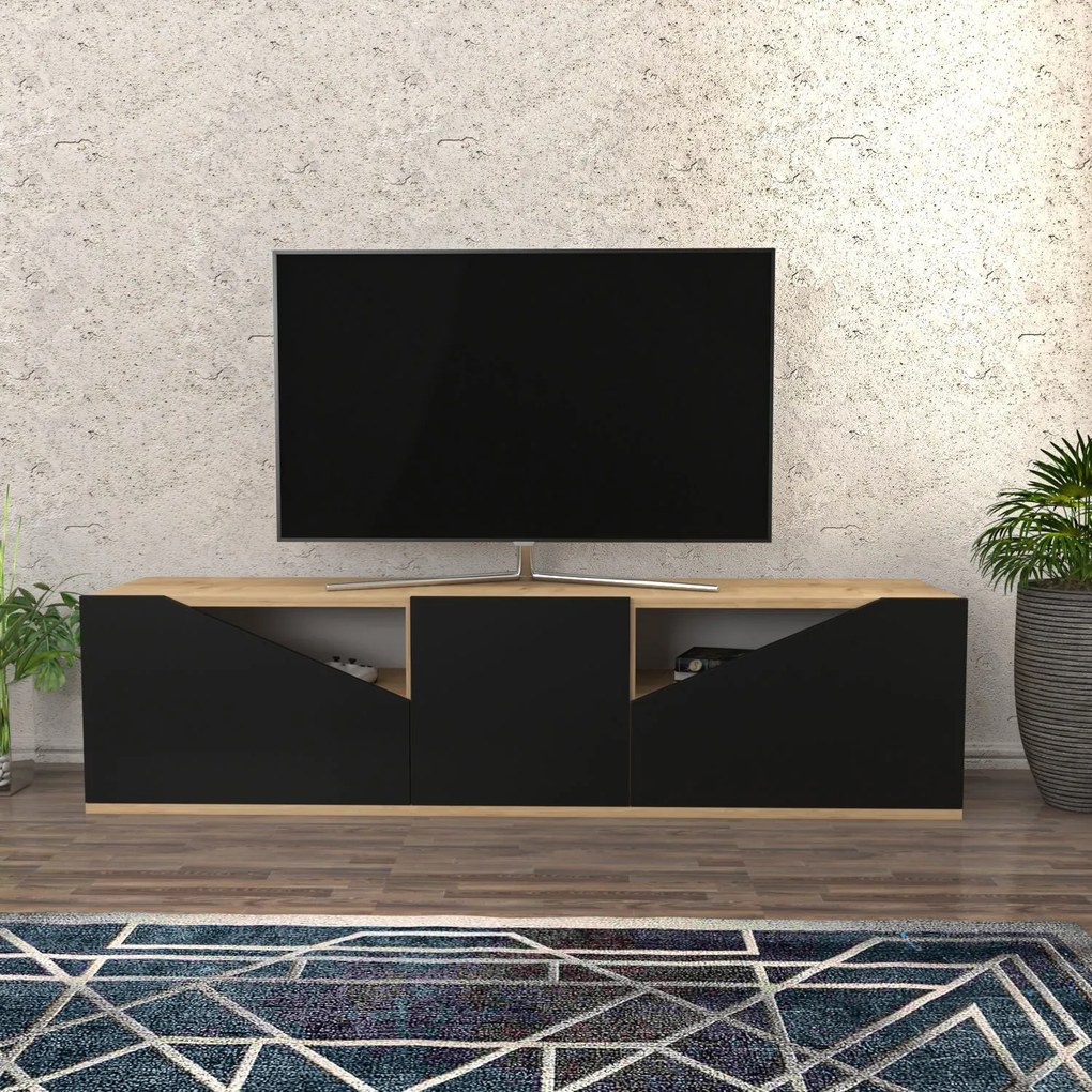 Móvel TV Carson – Carvalho e Antracite – 160 cm x 35,3 cm x 40 cm
