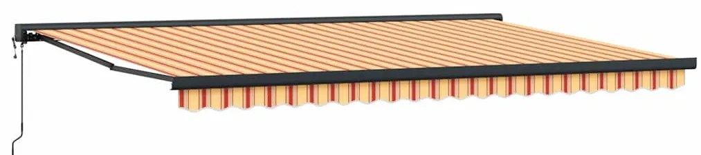 Toldo Retrátil Automático Amarelo e Laranja 500x300 cm