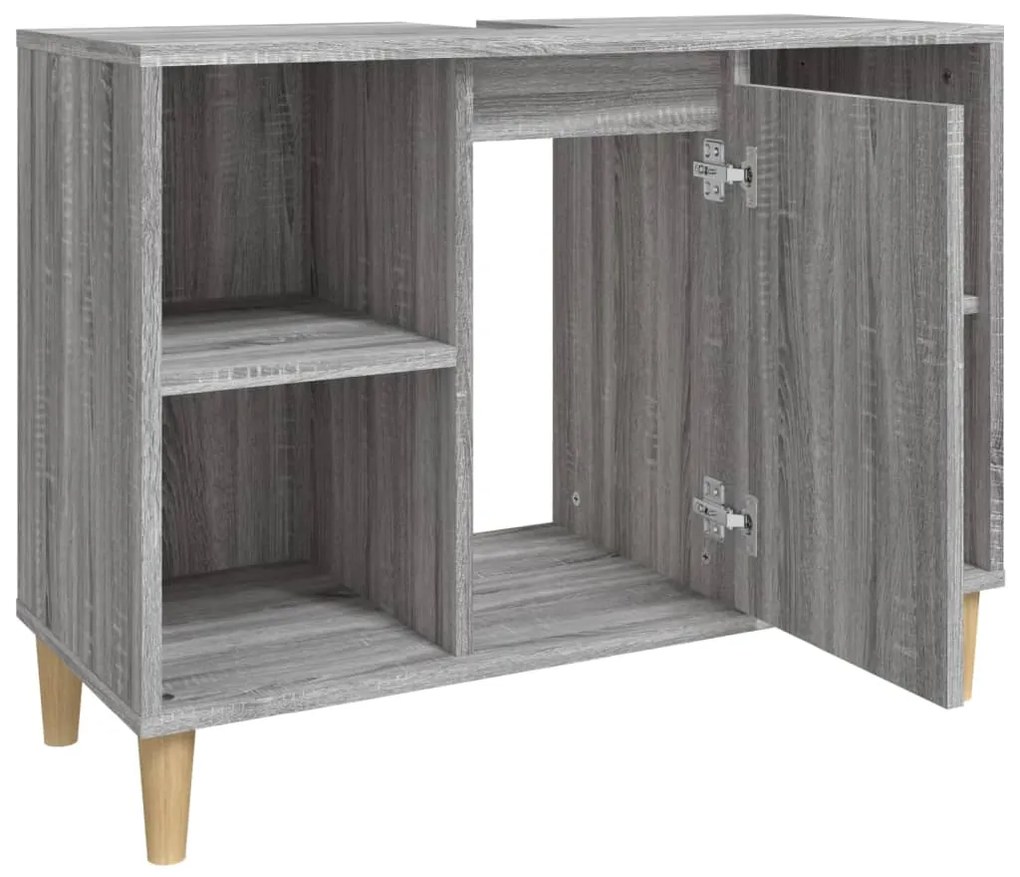 Móvel p/ lavatório 80x33x60 cm derivados madeira cinza sonoma