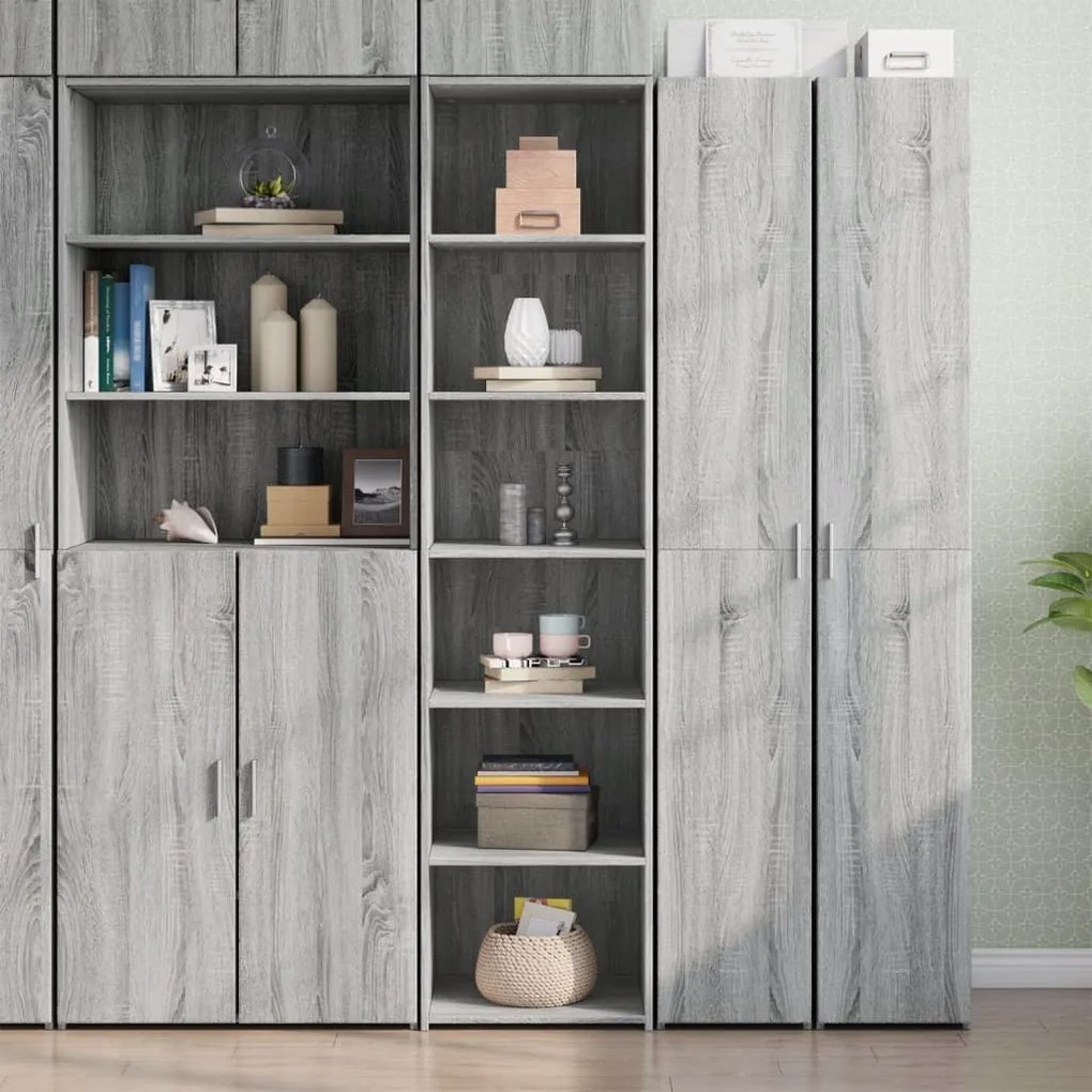 vidaXL Armário alto 45x41x185 cm derivados de madeira cinzento sonoma