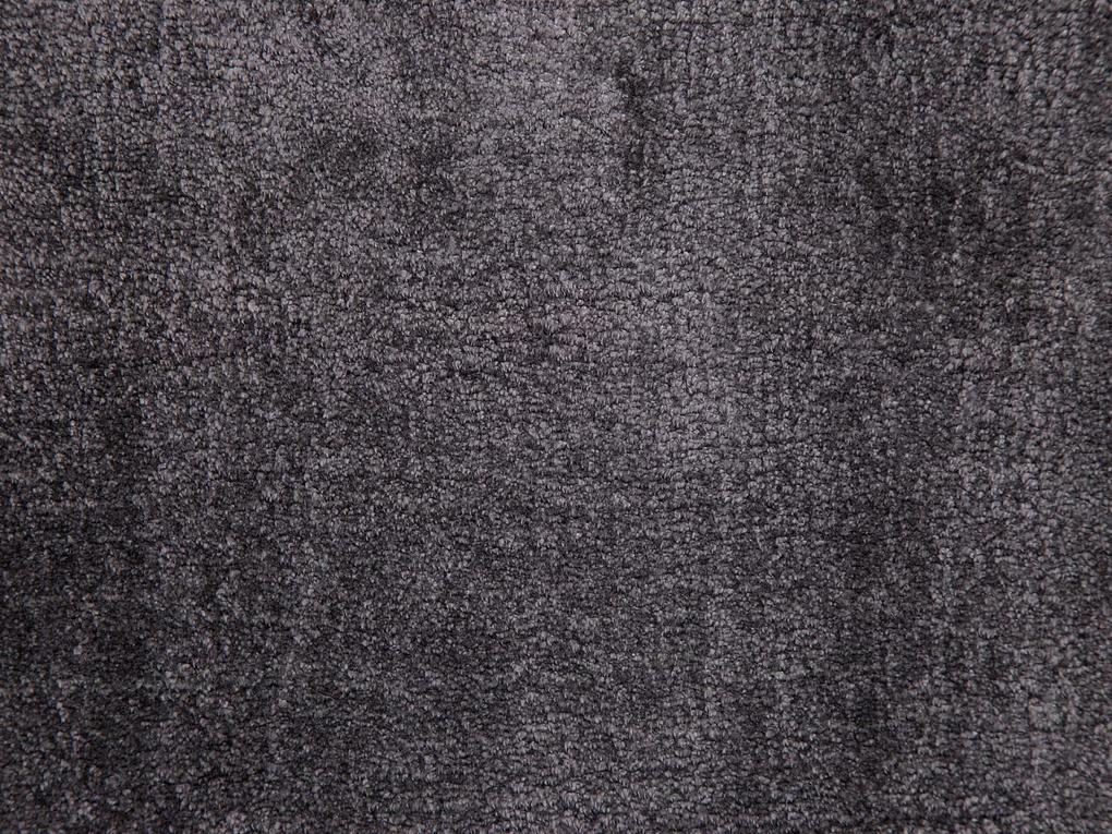 Tapete em viscose cinzenta escura 80 x 150 cm GESI II Beliani