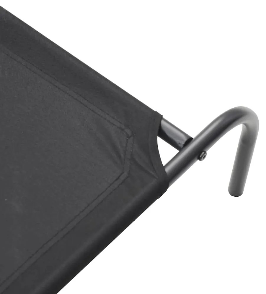 Cama para cães elevada 150x90x20cm tecido oxford e aço preto