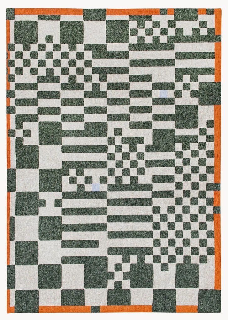 Tapete lavável em jacquard para interior e exterior Chess