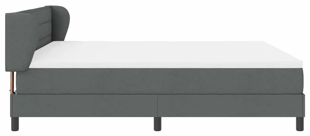 Cama Box com Colchão vidaXL Cinza Escuro 180x200 cm em Tecido