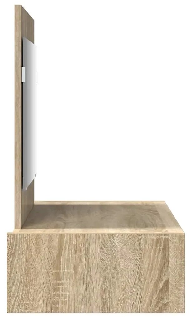 Mesa de Maquiagem Suspensa Carvalho Sonoma 83x40x70 cm