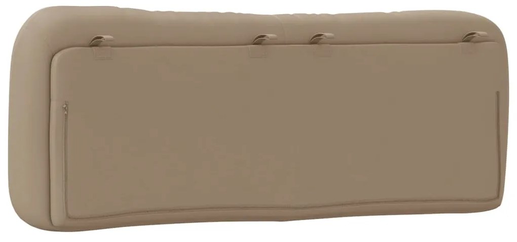 Almofadão de cabeceira 140 cm couro artificial cappuccino