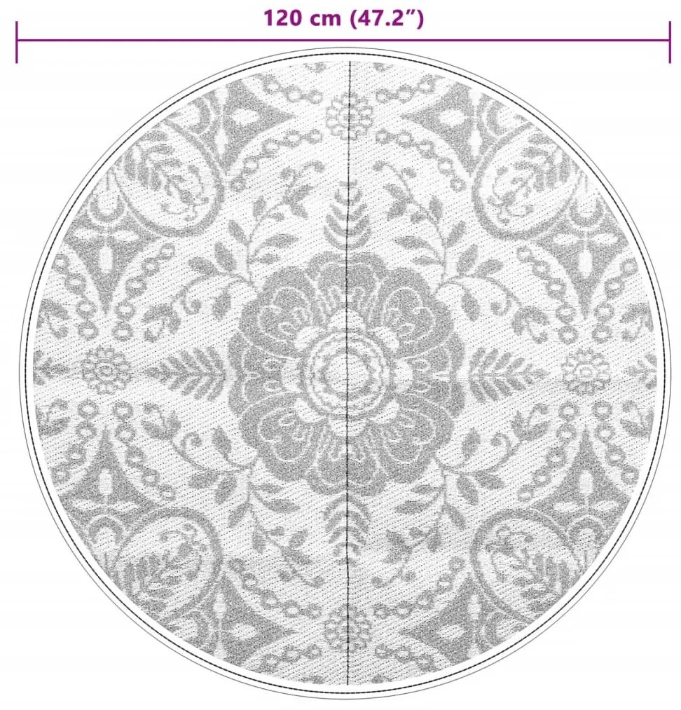 Tapete de exterior Ø120 cm ARAKIL PP Rosa
