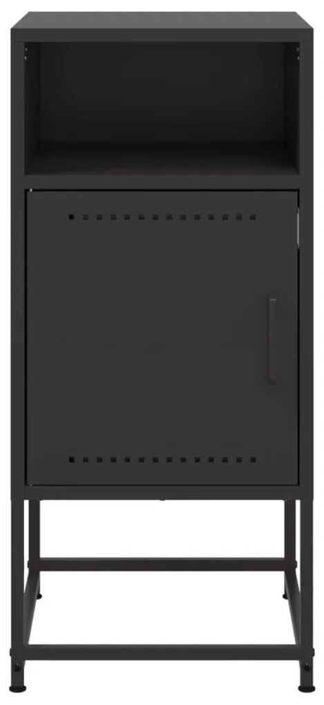 Mesa de cabeceira 36x39x78 cm aço preto