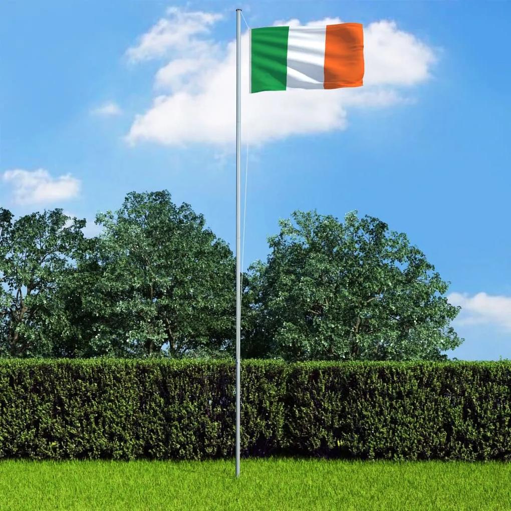 Bandeira da Irlanda com mastro de alumínio 4 m