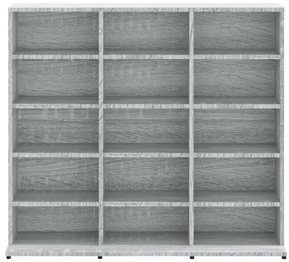 Armário p/ CD 100x23x89,5 cm derivados madeira cinzento sonoma