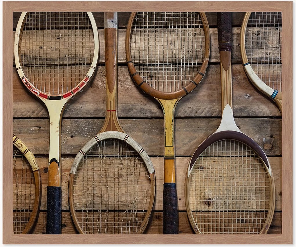 Fotografia emoldurada Retro Rackets, vários tamanhos