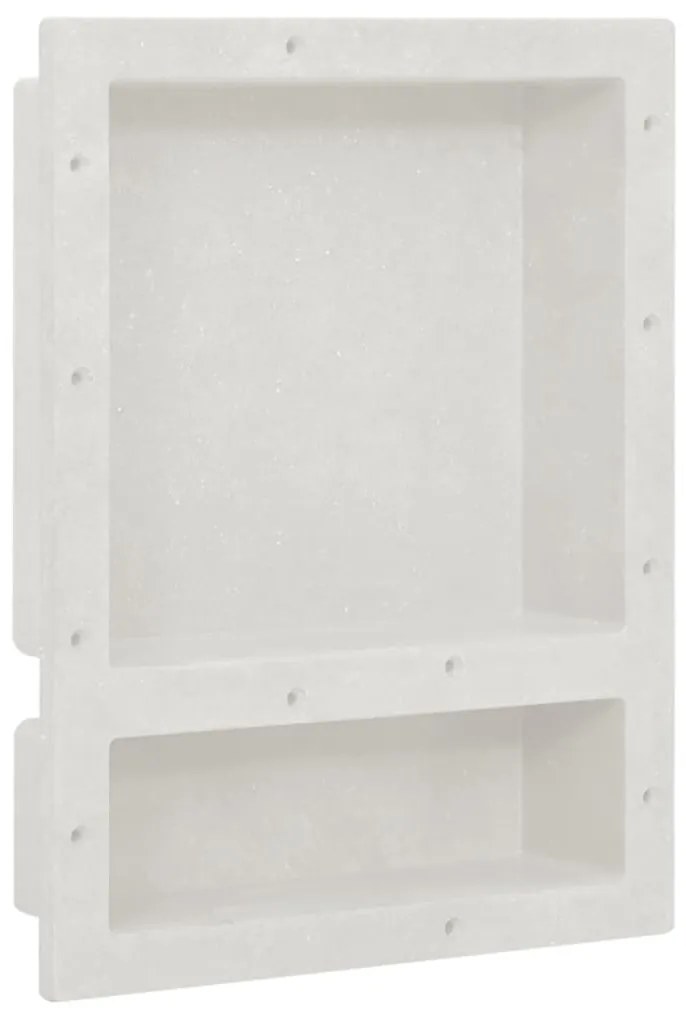 151396 vidaXL Habitáculo chuveiro c/ 2 compartimentos 41x51x10 cm branco mate