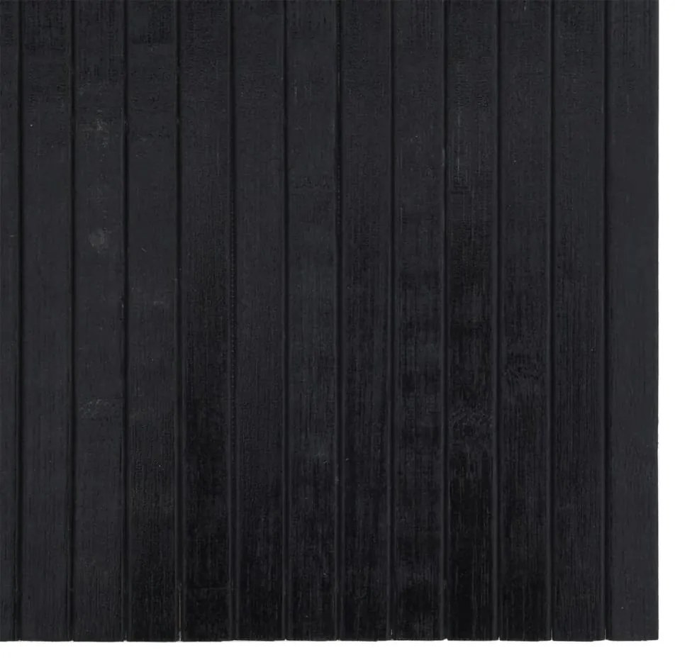 Tapete retangular 70x300 cm bambu preto