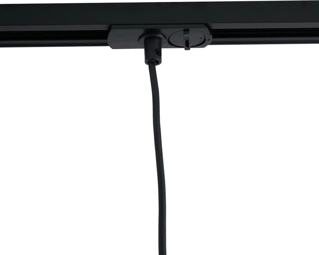 Candeeiro suspenso moderno bege com preto para sistema de calhas monofásico - Iconic Frini