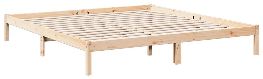 Cama extra longa sem colchão 180x210 cm madeira de pinho maciça