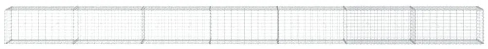 Cesto gabião com cobertura 700x50x50 cm ferro galvanizado