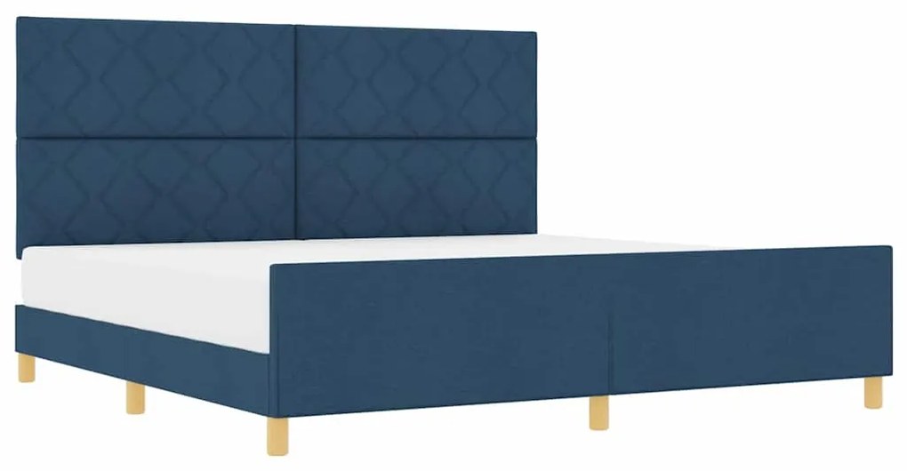 Cama vidaXL Azul 200x200 cm em Tecido