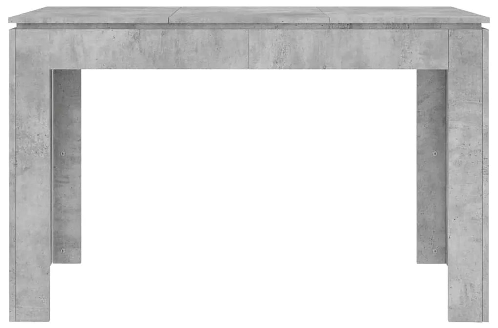 Mesa de jantar 120x60x76 cm contraplacado cinzento cimento