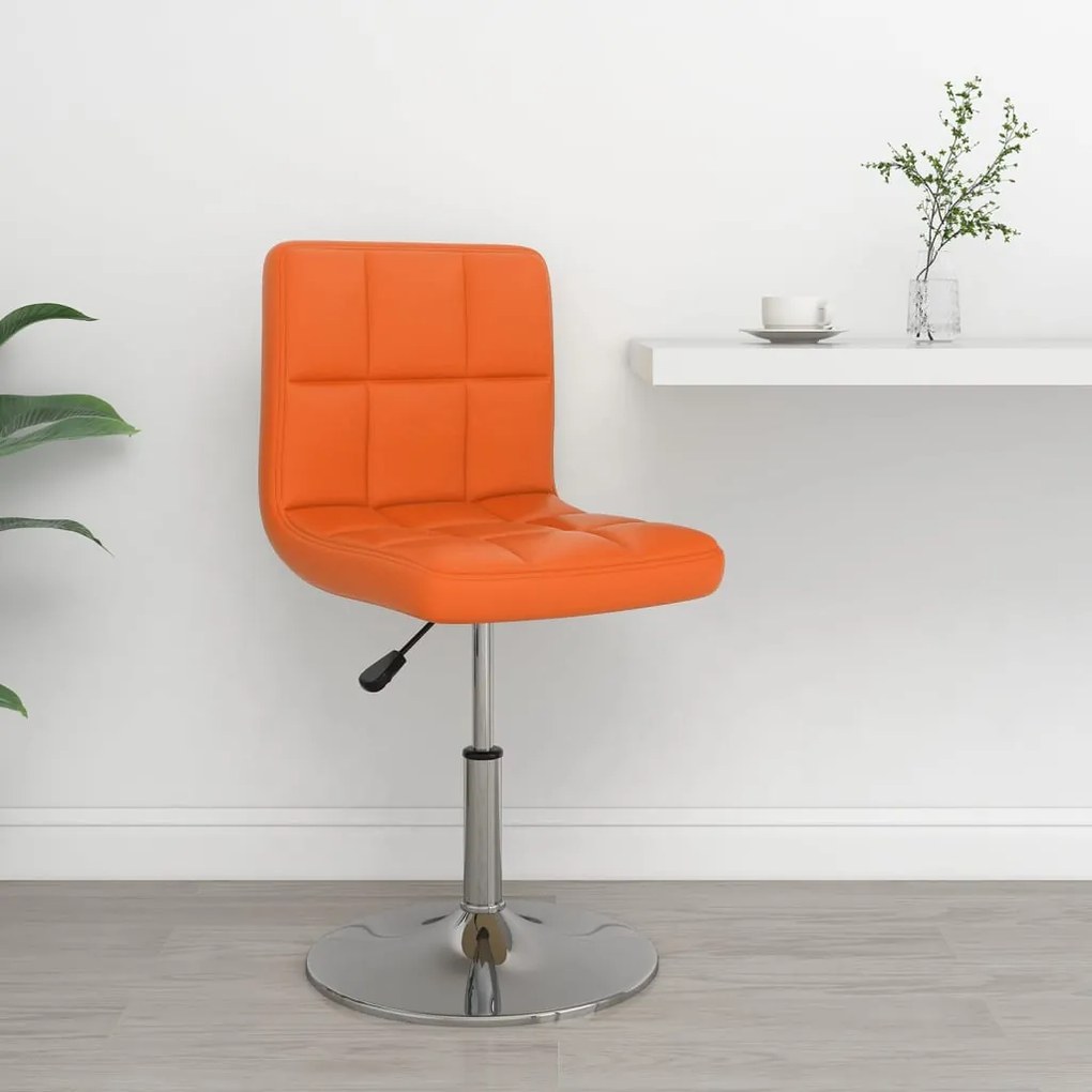 vidaXL Banco de bar couro artificial laranja