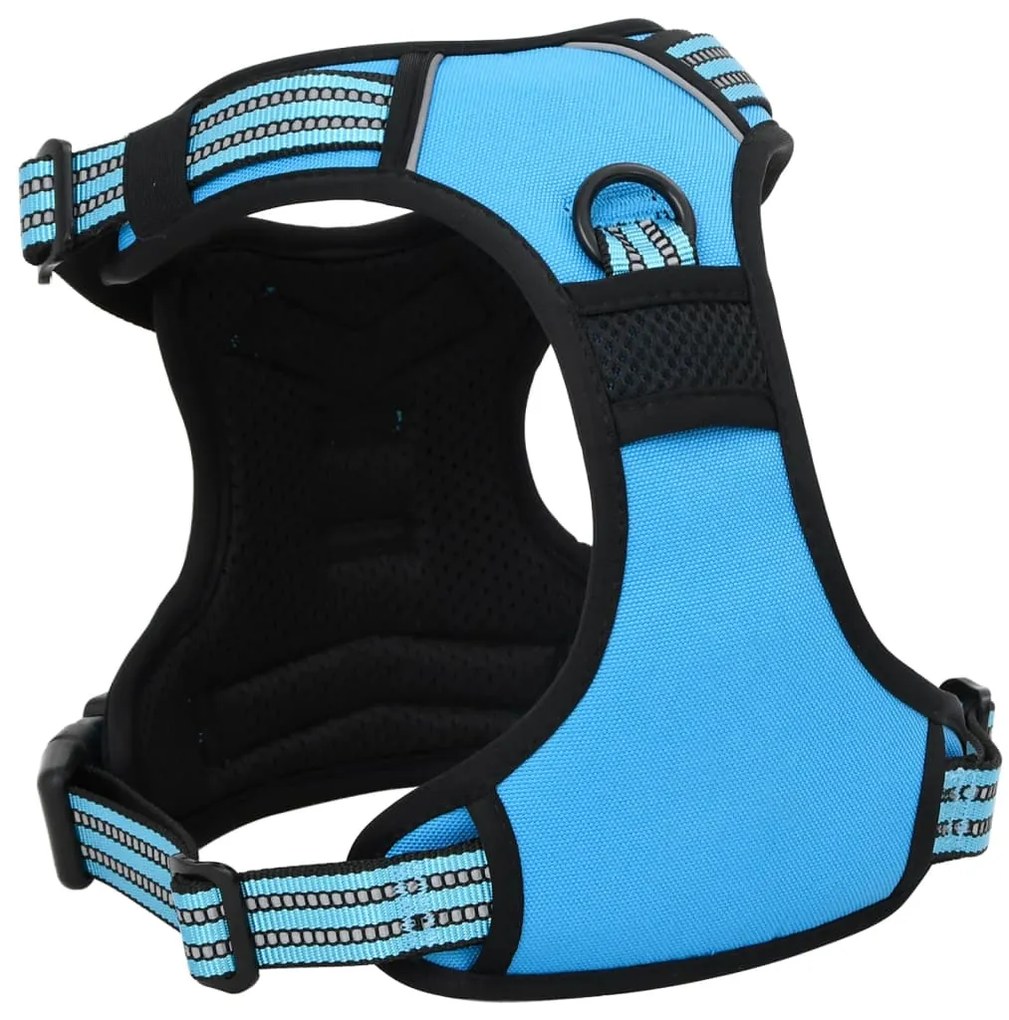 Peitoral para cães com faixas refletoras ajustável M azul