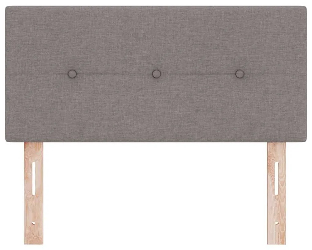 Cabeceira LED taupe estofada com botões de 90 cm