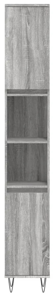 3 pcs Conjunto móveis casa de banho madeira proc. cinza sonoma