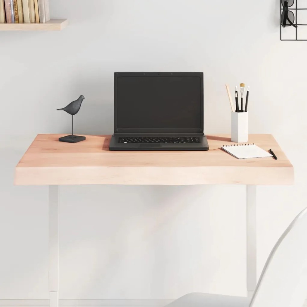 vidaXL Tampo de mesa c/ bordas vivas carvalho maciço não tratado