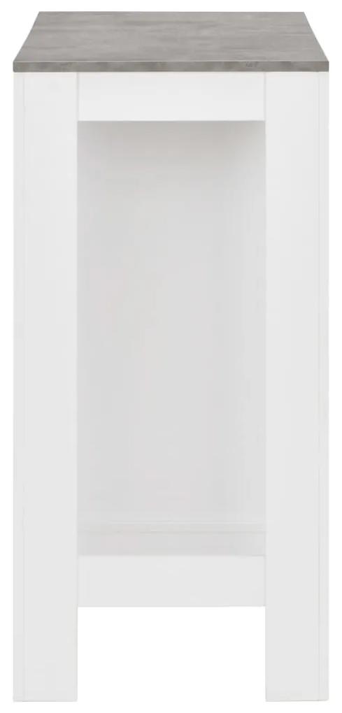 Mesa de bar com prateleira branco 110x50x103 cm