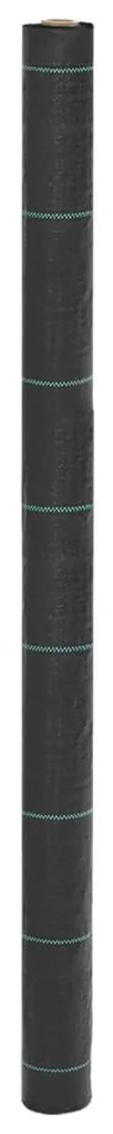 vidaXL Tela para ervas daninhas 1,5x10 m PP preto