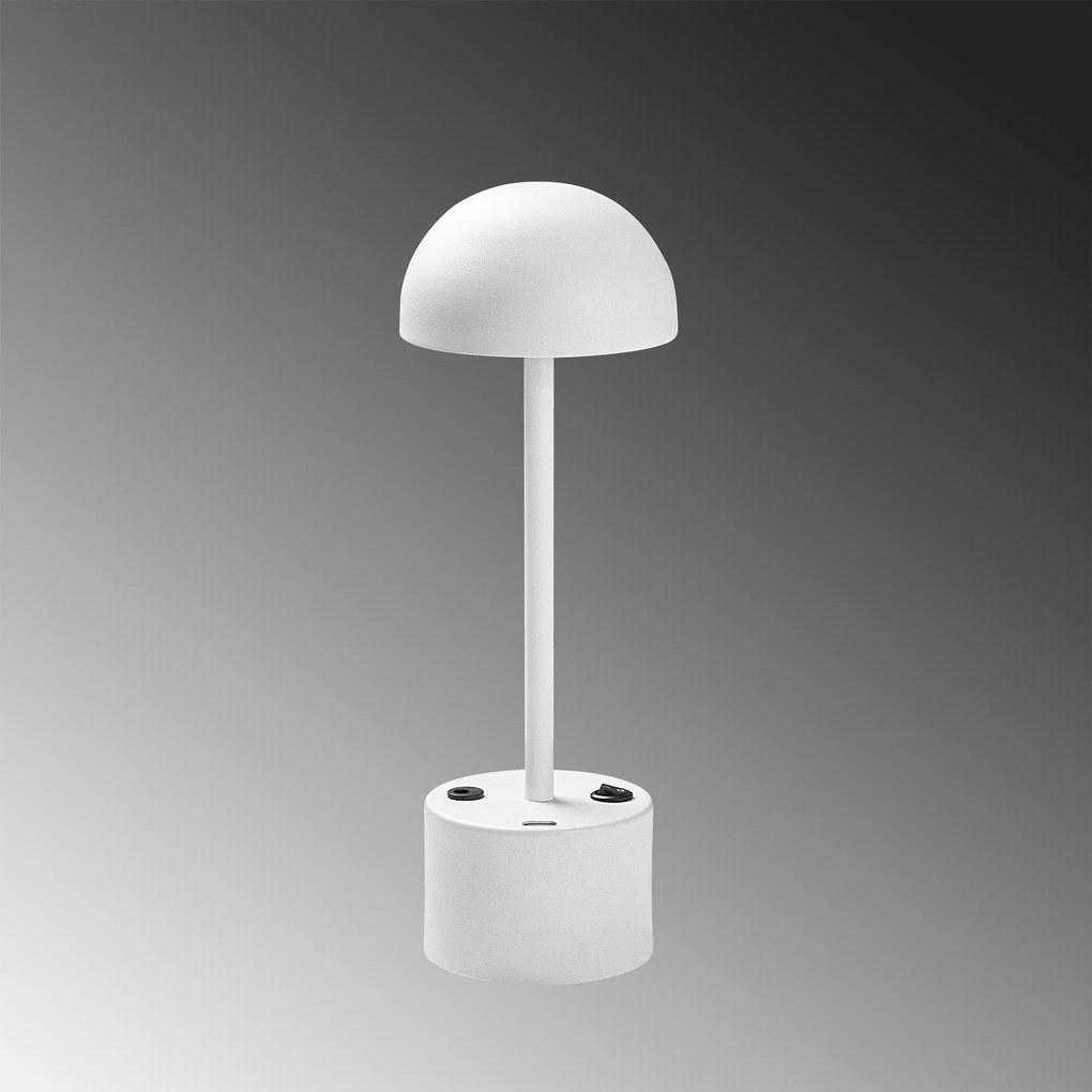 Candeeiro de Mesa Sept – Branco – Diâmetro 10 cm Altura 29 cm