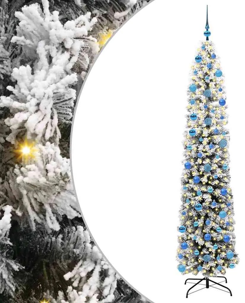 vidaXL Árvore de Natal Artificial Verde 240 cm PVC e Aço e Plástico