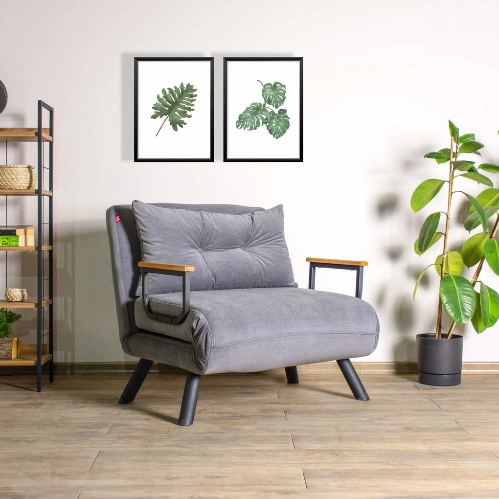 **** Sofá-Cama Sando de 1 Lugar – Cinzento – 50x67x41 cm
**
