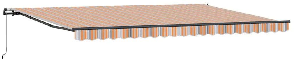 Toldo Retrátil Manual Listras Coloridas 500x300 cm