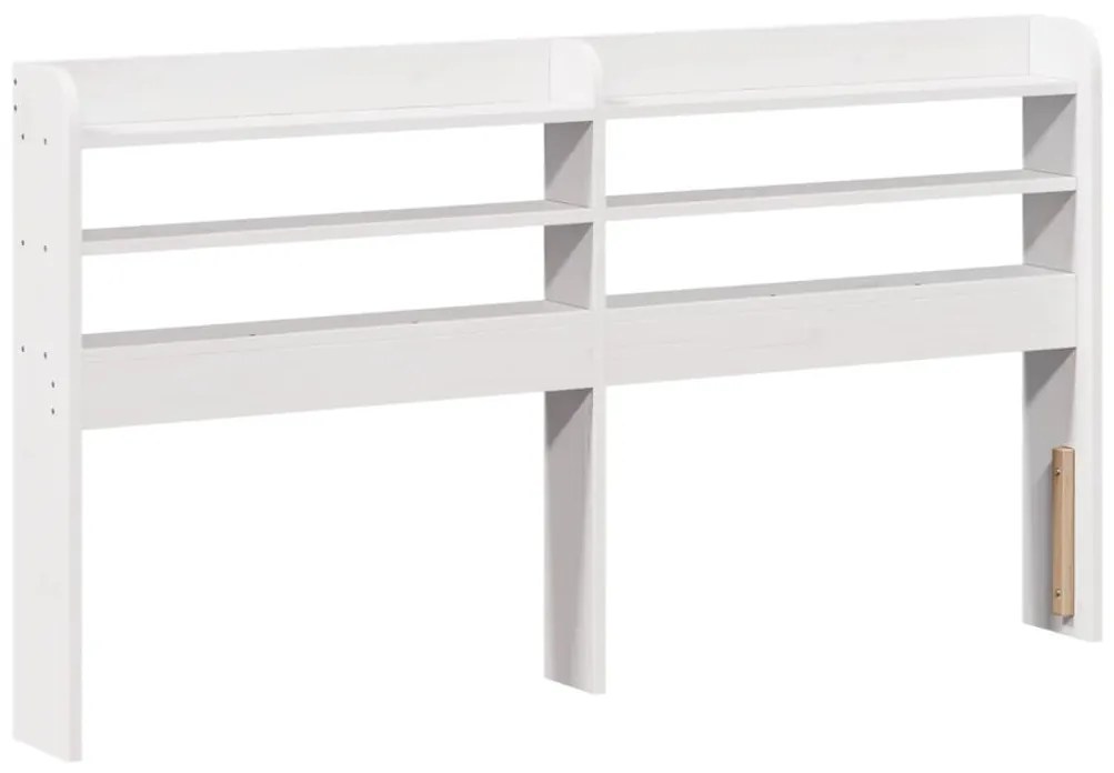 Estrutura de cama c/ cabeceira sem colchão 140x200 cm branco
