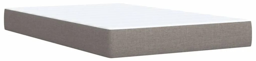 Cama boxspring c/ colchão 120x190cm tecido castanho-acinzentado