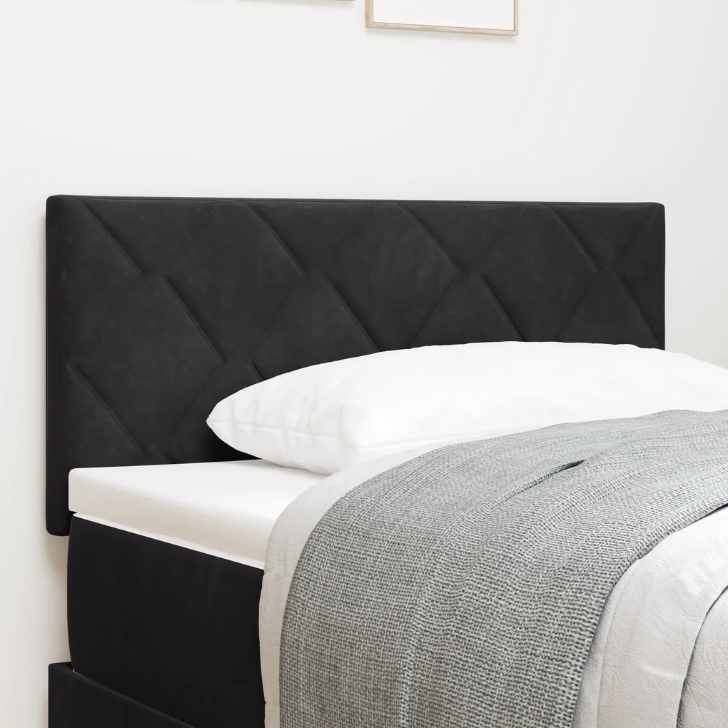 Cabeceira vidaXL Design de Blocos de Diamante Preto 100 cm Veludo