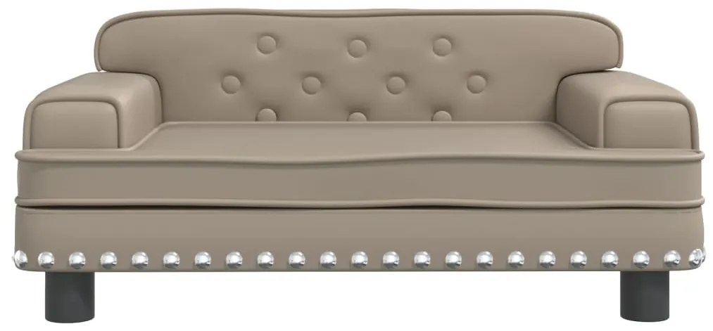 Sofá infantil 70x45x30 cm couro artificial cappuccino