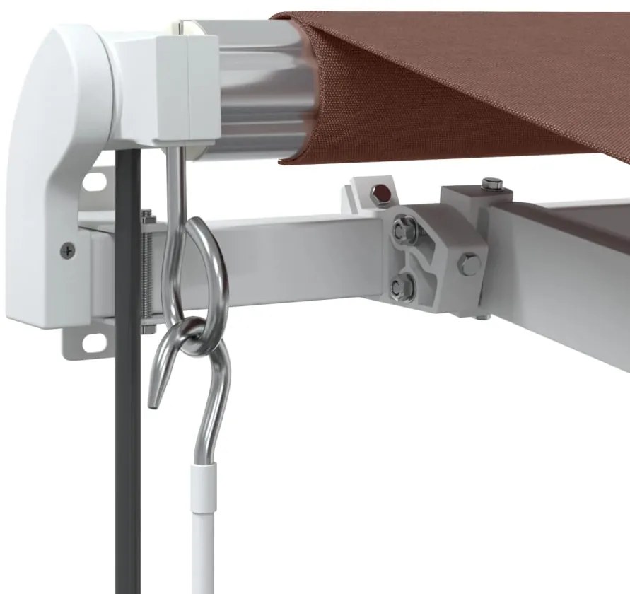 Toldo retrátil automático 500x350 cm castanho
