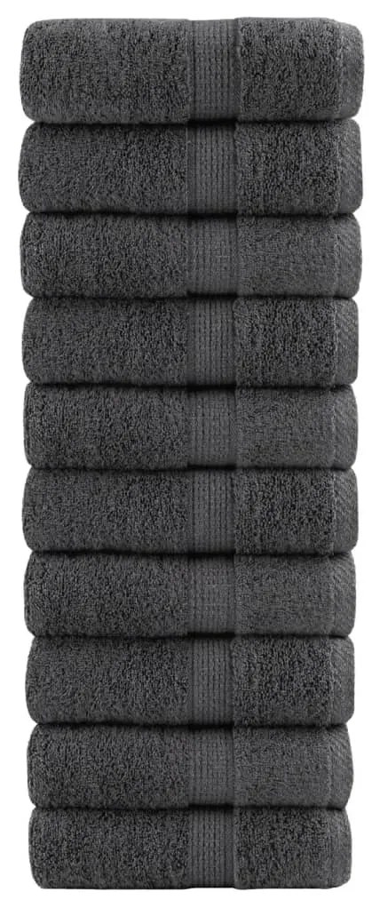 Toalhas de bidé premium SOLUND 10pcs 30x50cm 600 gsm antracite
