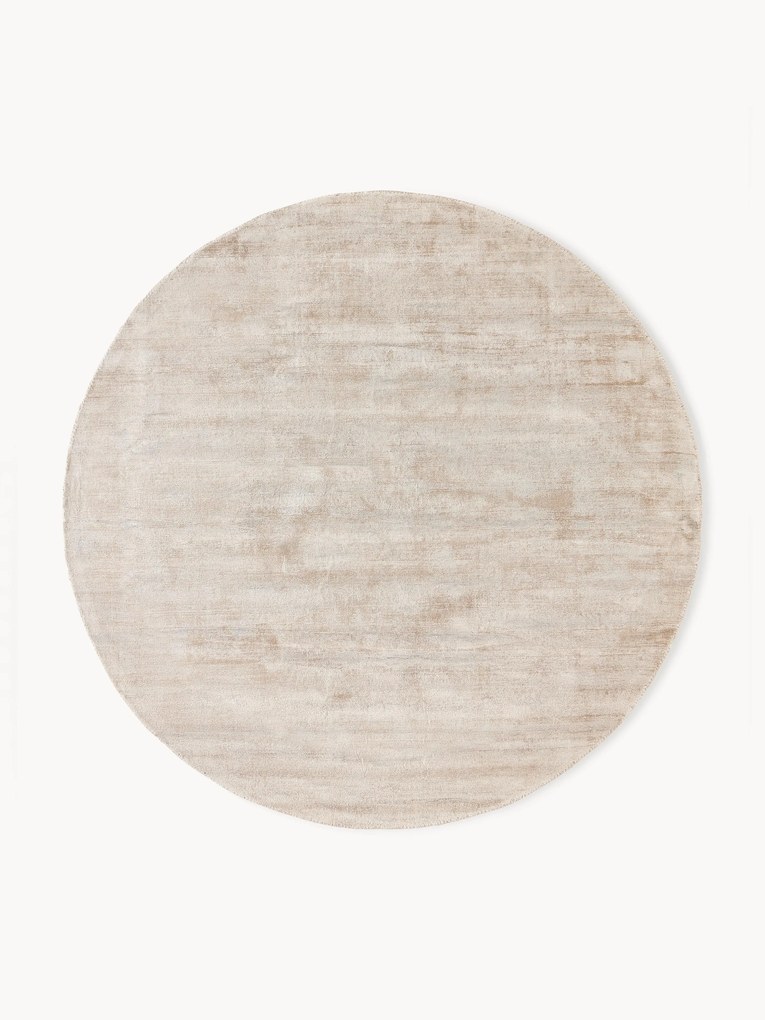 Tapete redondo artesanal em viscose Jane