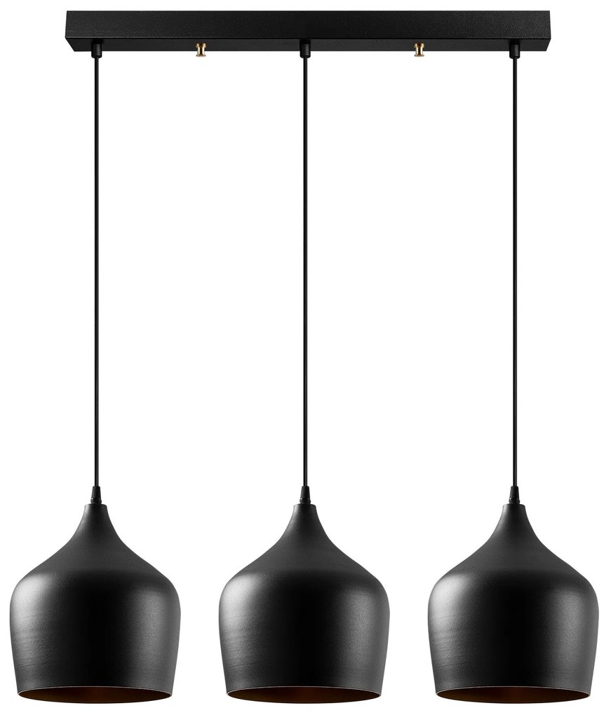 Candeeiro de Teto Dodo – Preto – 72 x 22 cm