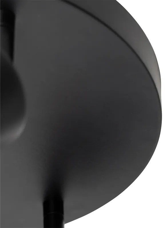 Candeeiro de teto moderno preto ajustável redondo 3 luzes - Java