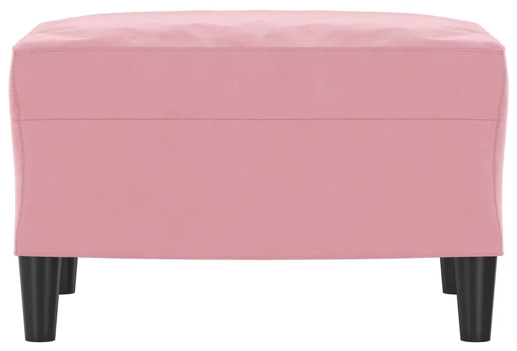 Apoio de pés 60x50x41 cm veludo rosa